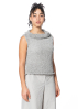 annette görtz, sleeveless knit top TIRI with rolled up collar 