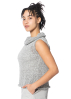 annette görtz, sleeveless knit top TIRI with rolled up collar 