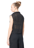 annette görtz, sleeveless knit top TIRI with rolled up collar 