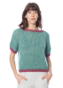 Atelier Basile, short-sleeved sweater TOPPY Meadow Green