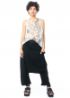 PAL OFFNER, wide balloon pants in viscose linen stretch