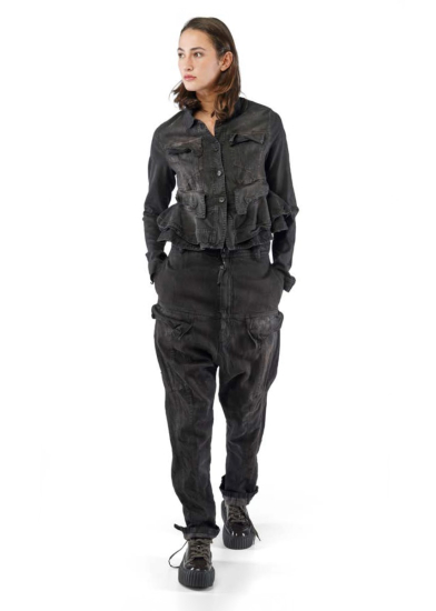 RUNDHOLZ, kurze Jeansjacke mit Rüschen 2251031103