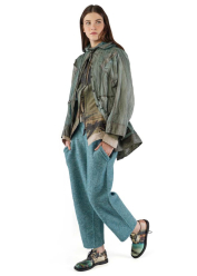 RUNDHOLZ DIP, fitted jacket with postcard print 2252111112