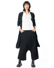 RUNDHOLZ, modern pinstripe trousers made of wool 2251110122 - NOBANANAS - Image 2