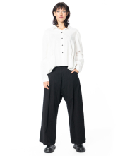 RUNDHOLZ, wide wool trousers in stripe design 2251110125 - NOBANANAS - Image 4