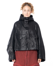 RUNDHOLZ DIP, Lederjacke aus Lammleder mit Kapuze 2252481104 - NOBANANAS - Bild 11