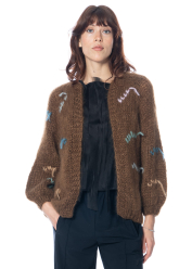 Atelier Basile, cardigan PAULETTE Dark Brown
