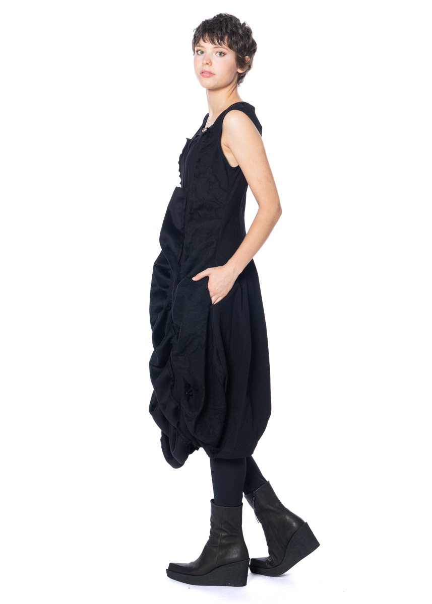 Gather Balloon Dress ブラック38 Gathered balloon dress - Women | MANGO USA