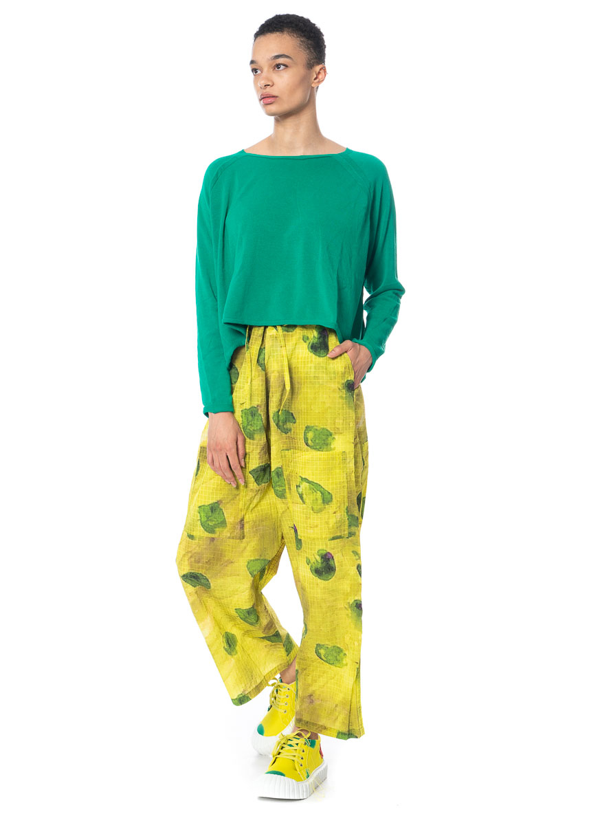 RUNDHOLZ DIP, colorful pants with low crotch and creative spring print  1232000112