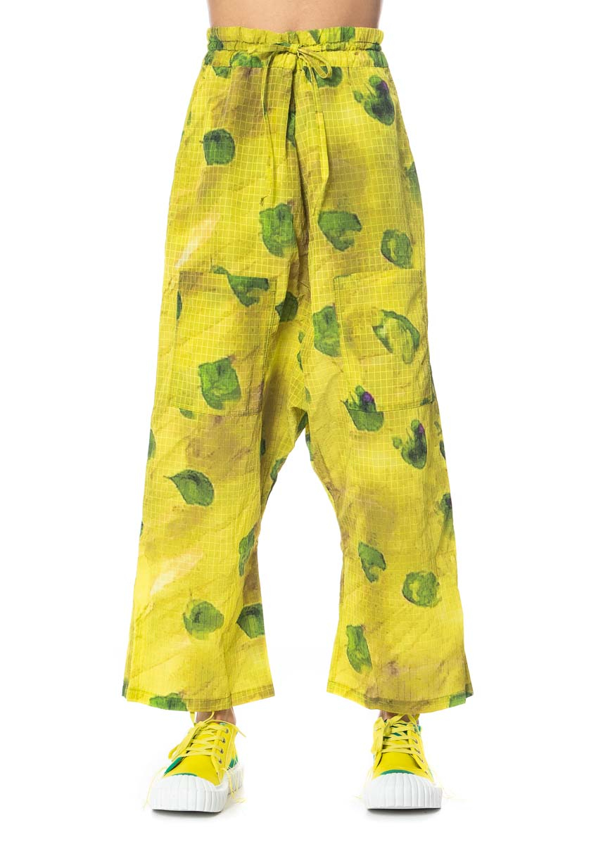 RUNDHOLZ DIP, colorful pants with low crotch and creative spring print  1232000112