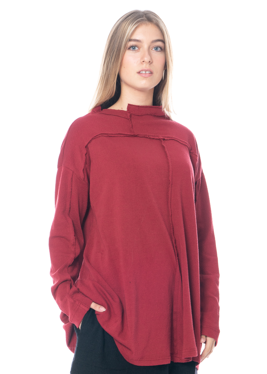 Moyuru, Cotton Sweater in Asymmetrical Cut | NOBANANAS
