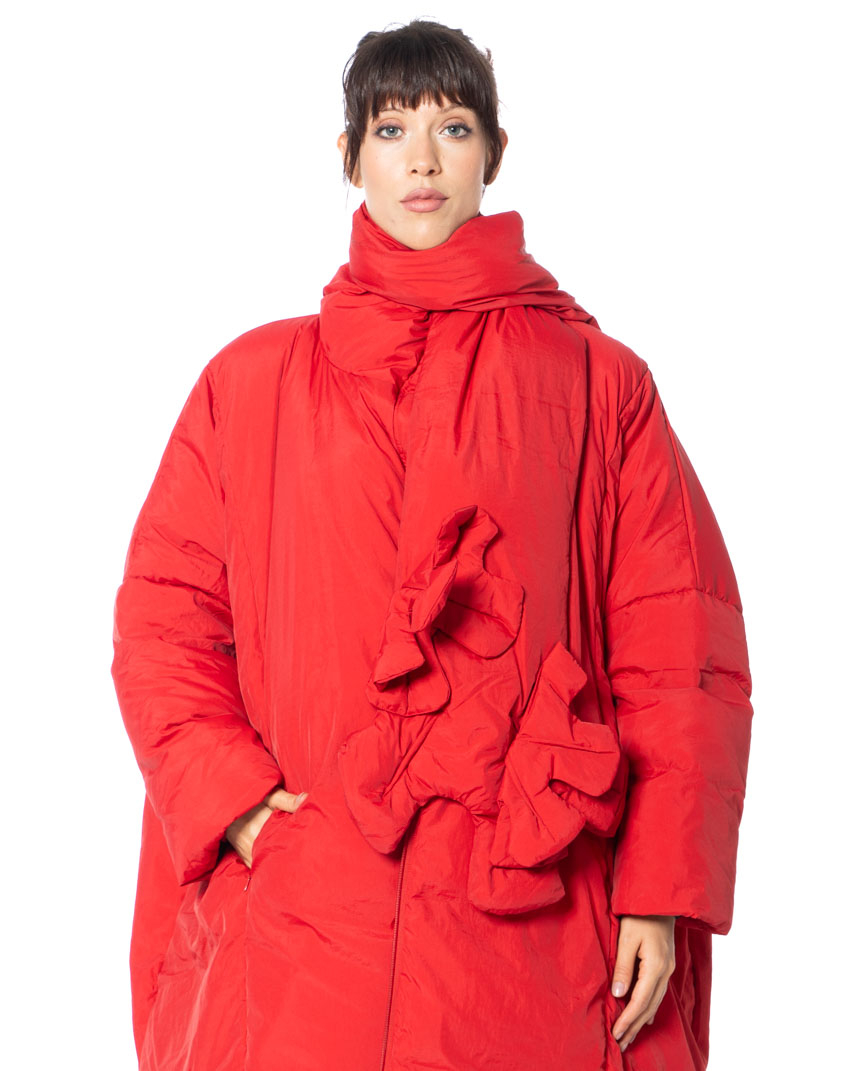 RUNDHOLZ BLACK LABEL, Down Scarf with Flowers | NOBANANAS