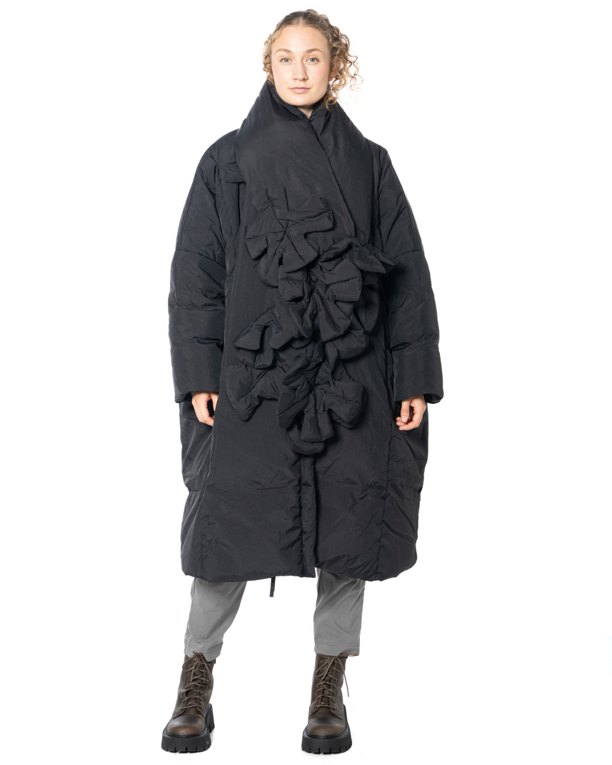 RUNDHOLZ BLACK LABEL, Down Scarf with Flowers | NOBANANAS