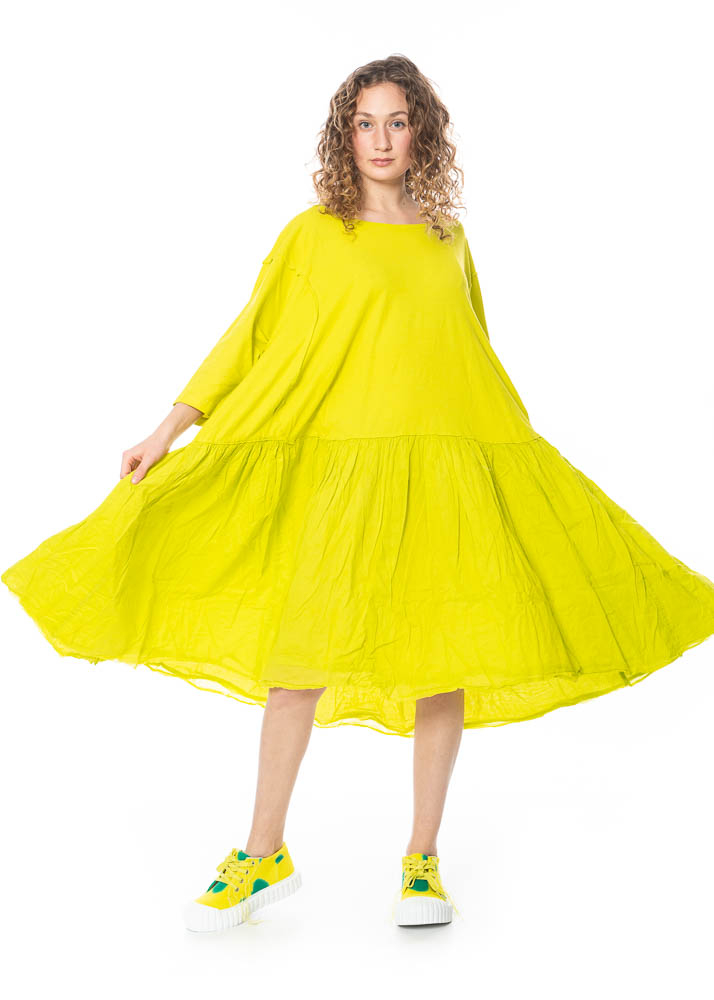 RUNDHOLZ DIP, Summer Light Cotton Dress with Feminine Pleat ...