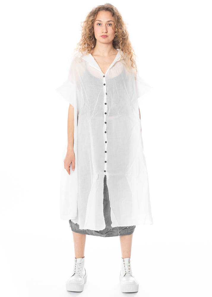 RUNDHOLZ DIP, Transparent Dress with Button Placket ...