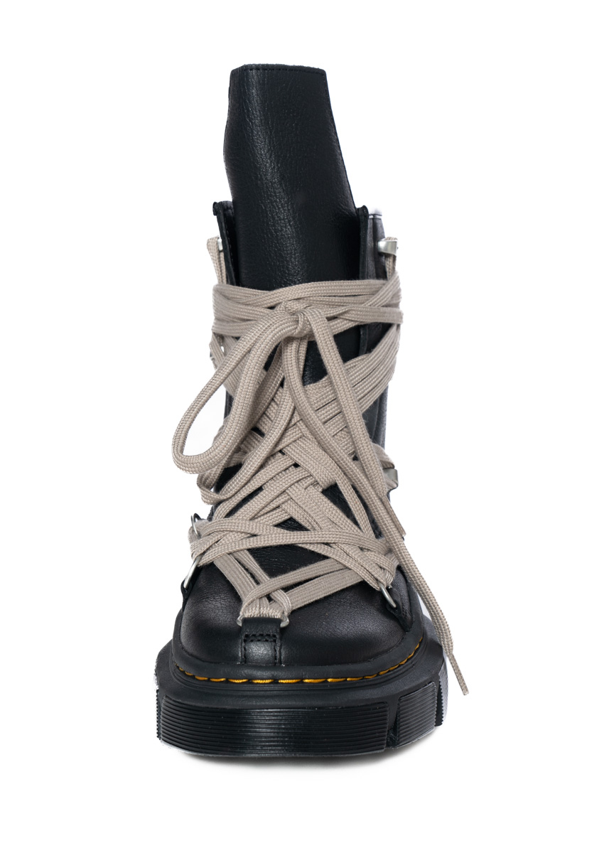 Dr. Martens x Rick Owens, high Leather Boots with Pentagram Lacing ...