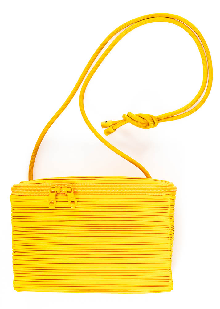 Pleats Please Issey Miyake Accordion Pleats Bag Bag in Neon Yellow