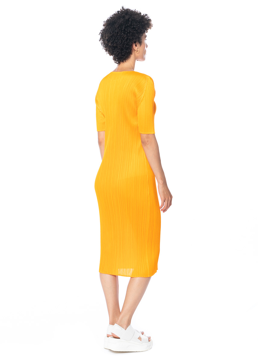 ISSEY MIYAKE Pleats Please Shirt Pale Orange Size 3 from JAPAN