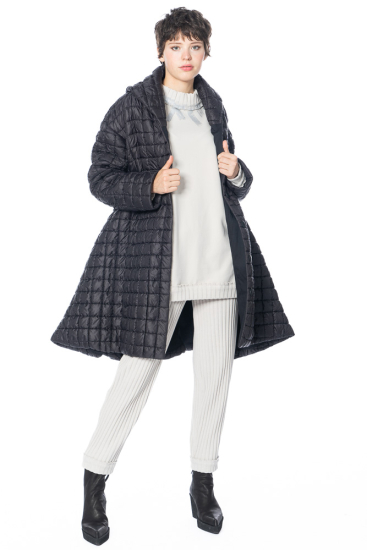 KEDZIOREK, elegant quilted coat with shawl collar 5104