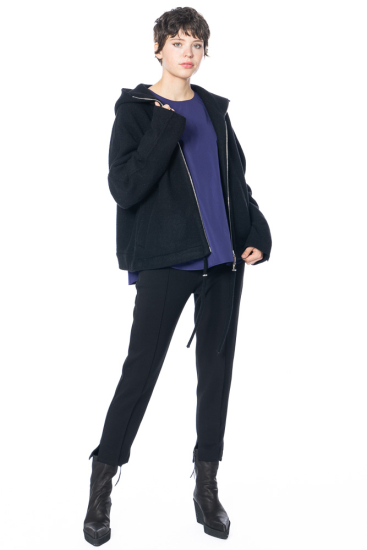 ULI SCHNEIDER, Fleece-Kapuzenjacke aus Wolle mit Taschen