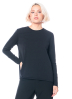 yukai, slightly flared long-sleeved shirt in black