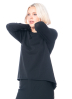 yukai, slightly flared long-sleeved shirt in black