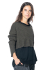 RUNDHOLZ  BLACK  LABEL, cropped jumper with hem frills 2243480701