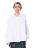 PLUSLAVIE PLÜ, lässige Bluse mit Kapuze A PLEATED BLOUSE