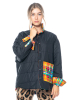 JOSHUAS, colorful plaid flannel puffer with pockets with smiley