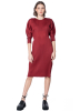 PLEATS PLEASE ISSEY MIYAKE, balloon sleeve dress NOVEMBER carmine