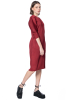 PLEATS PLEASE ISSEY MIYAKE, balloon sleeve dress NOVEMBER carmine