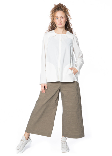 annette görtz, Bio-Baumwollbluse DORA mit breitem Kragen 