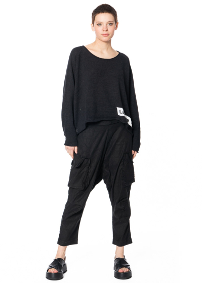 RUNDHOLZ  BLACK  LABEL, linen pants with low crotch 1243830104