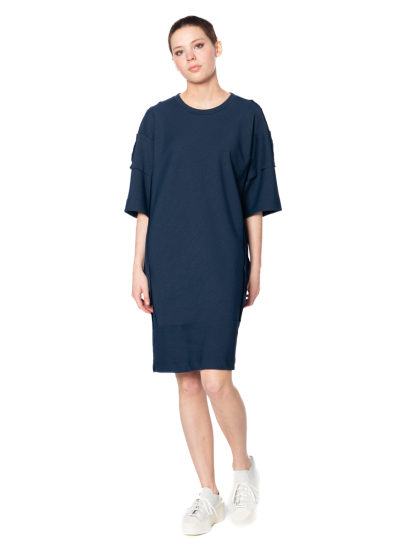 ULI SCHNEIDER, linenstretch dress with patch design 