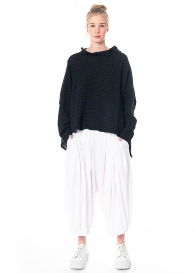 RUNDHOLZ, asymmetrischer Pullover aus Baumwollgemisch 1221290701