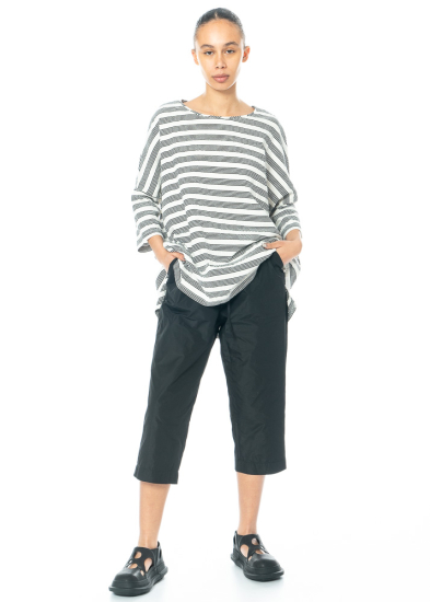 HINDAHL & SKUDELNY, straight cut capri pants with elastic waistband 123H09