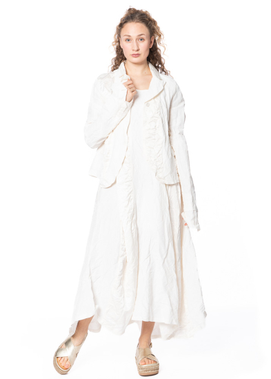 RUNDHOLZ, casual linen blazer with double-layer cuffs 1241631104