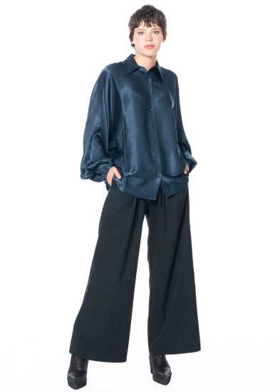 SoSUE, shiny wide sleeve oversize blouse Antonia 