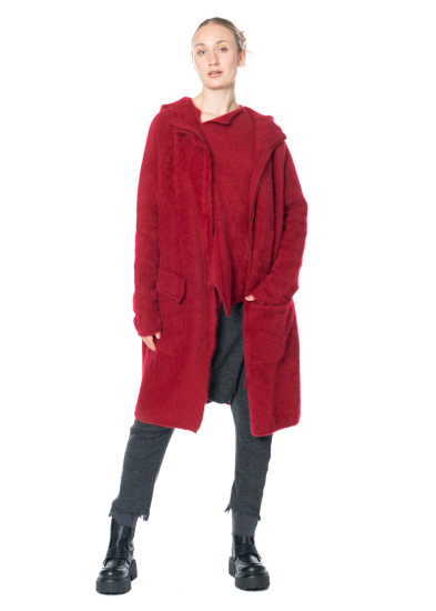 RUNDHOLZ, hooded knit coat with pockets 2241417208