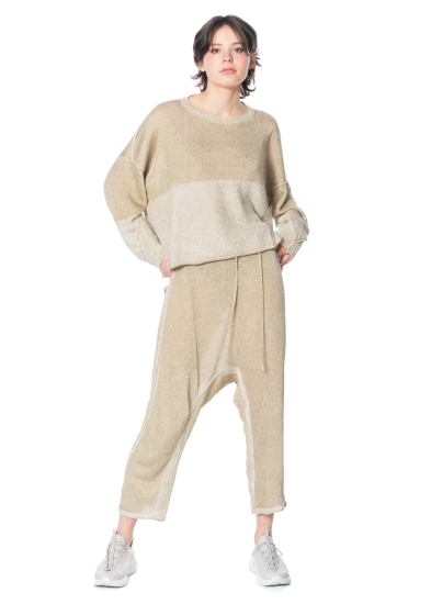 RUNDHOLZ, casual sweater in coated linen 1251440712