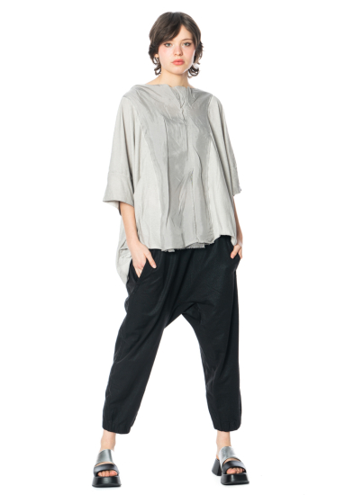 RUNDHOLZ, one size T-shirt with draping 1251560507