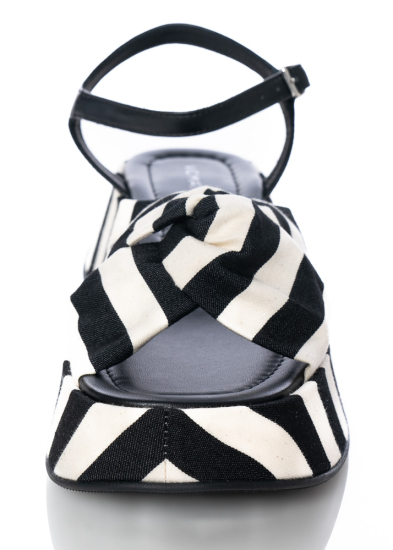 VIC MATIÉ, striped platform sandals with knot design