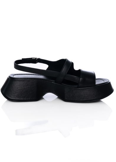 VIC MATIÉ, platform sandals with heel strap in black