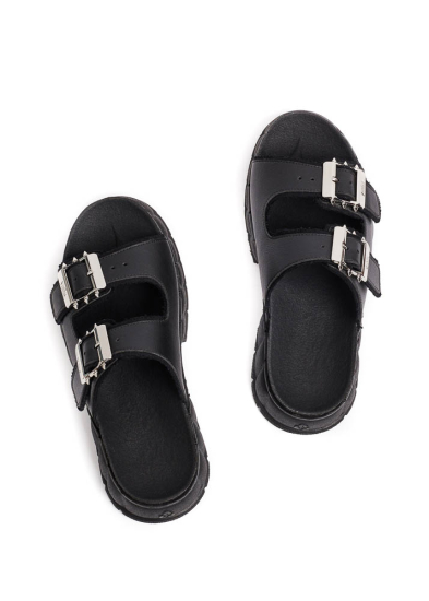 Virón, vegan corn leather sandal with buckles