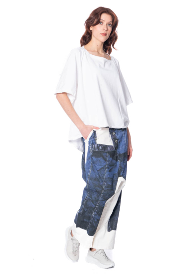 RUNDHOLZ DIP, pants in denim print 1252110103