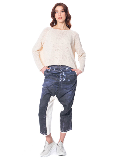 RUNDHOLZ DIP, pants in iconic denim print 1252110107