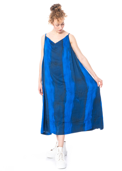 RUNDHOLZ DIP, long, sleeveless dress in noble batik look 1232190904