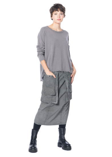 RUNDHOLZ DIP, midi cargo skirt in stretch cotton 2242200305