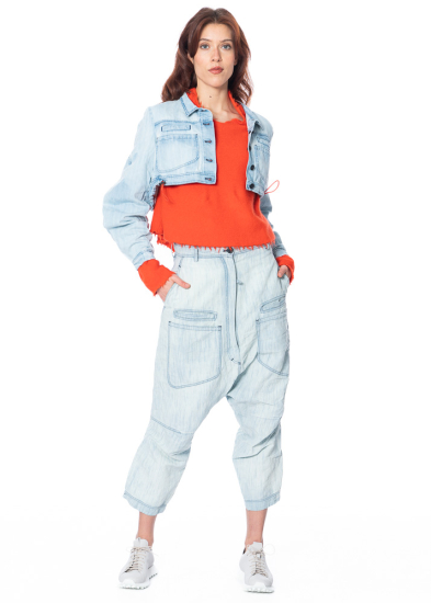 RUNDHOLZ DIP, verkürzte Jeansjacke 1252211109