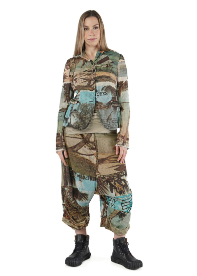 RUNDHOLZ DIP, fitted jacket with vintage print 2252171103 
